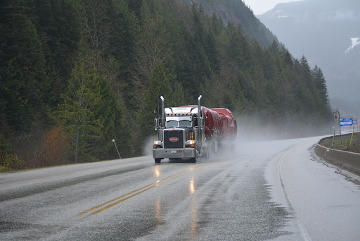 commercial truck crash accident scene damaged vehicles