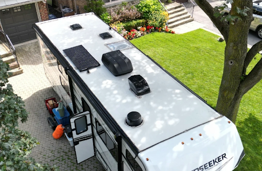 Clean and well-maintained RV roof