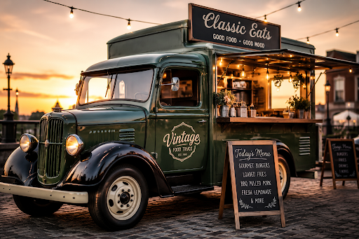 custom vintage food truck fabrication and retro mobile kitchens