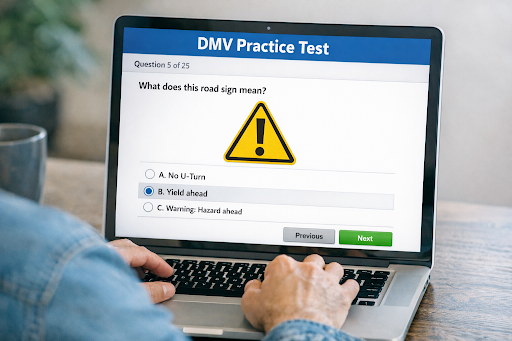 DMV practice written test and driver preparation