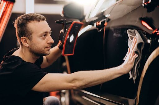 Show vehicle detailing before an automotive event