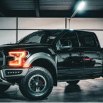LED headlights installed on a pickup truck for improved nighttime visibility