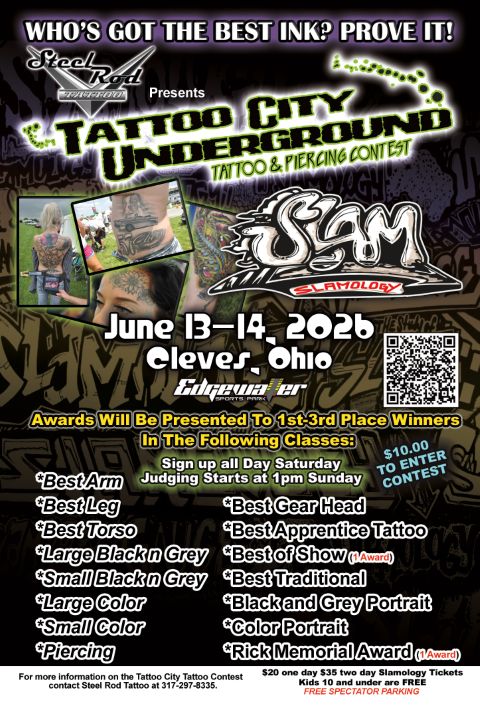 Slamology 2026 Tattoo Contest poster