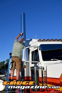 2024 Peterbilt 389 Lessons Learned custom semi truck owned by Tom and Brian Davis