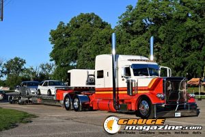 2024 Peterbilt 389 Lessons Learned custom semi truck owned by Tom and Brian Davis