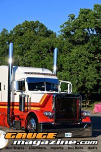 2024 Peterbilt 389 Lessons Learned custom semi truck owned by Tom and Brian Davis