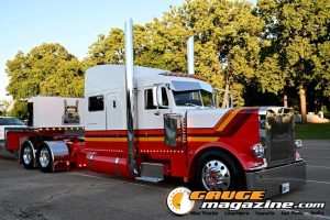 2024 Peterbilt 389 Lessons Learned custom semi truck owned by Tom and Brian Davis