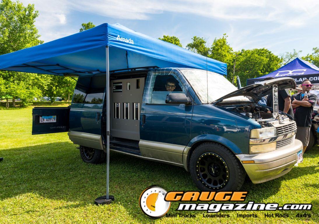 Car audio competitors demonstrate custom sound systems during Slamology 2026 Audio