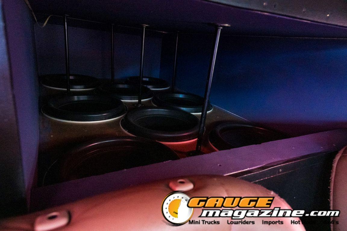 Car audio competitors demonstrate custom sound systems during Slamology 2026 Audio