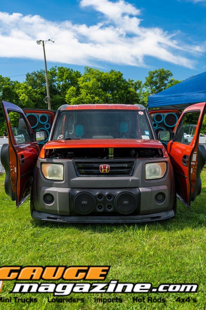 Car audio competitors demonstrate custom sound systems during Slamology 2026 Audio