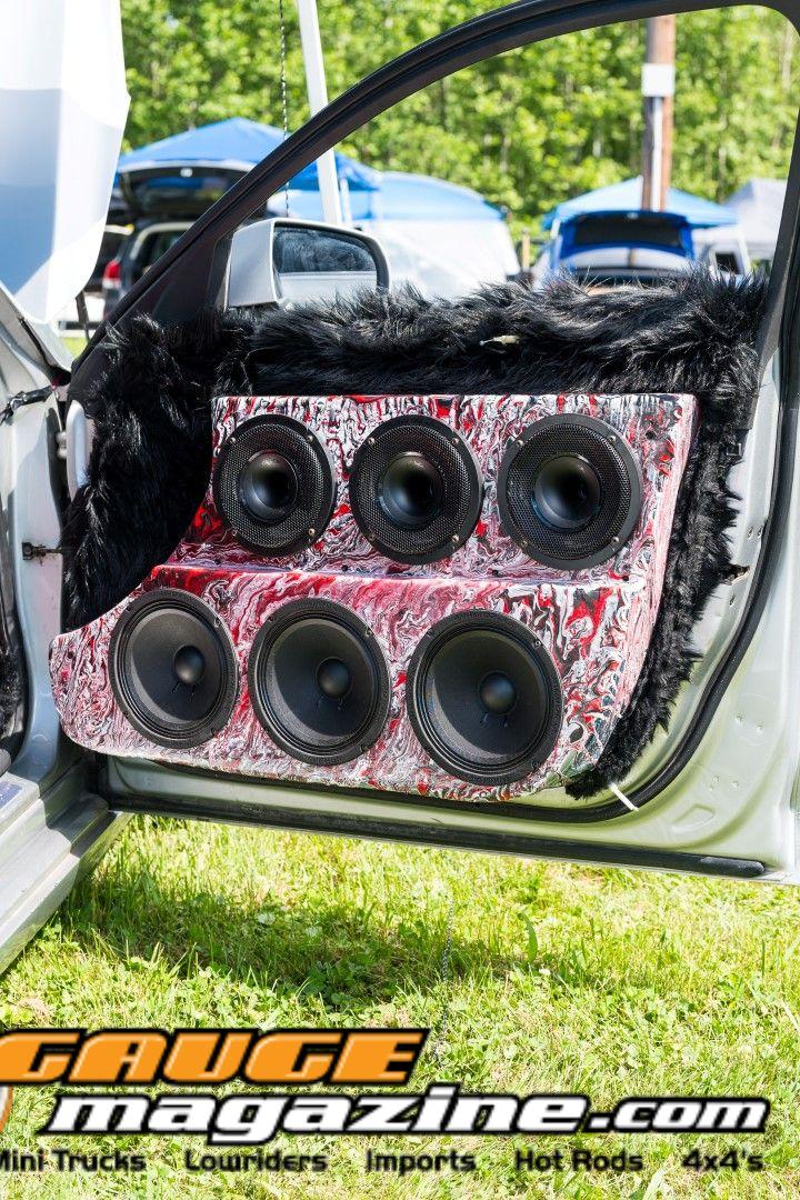 Car audio competitors demonstrate custom sound systems during Slamology 2026 Audio