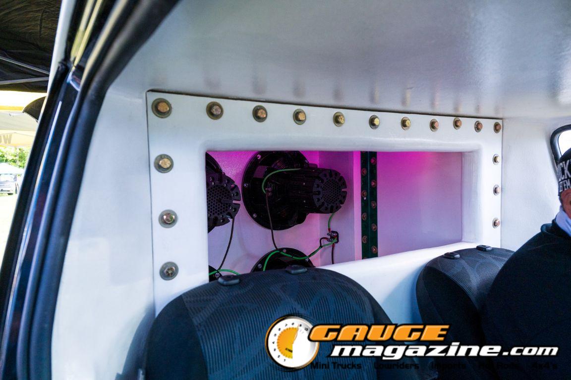 Car audio competitors demonstrate custom sound systems during Slamology 2026 Audio