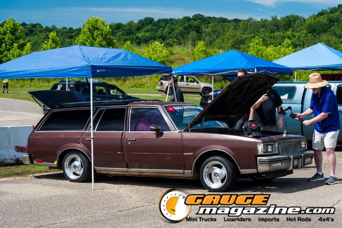 Car audio competitors demonstrate custom sound systems during Slamology 2026 Audio