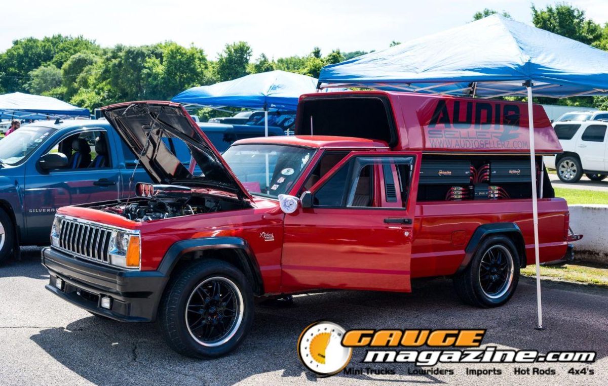 Car audio competitors demonstrate custom sound systems during Slamology 2026 Audio