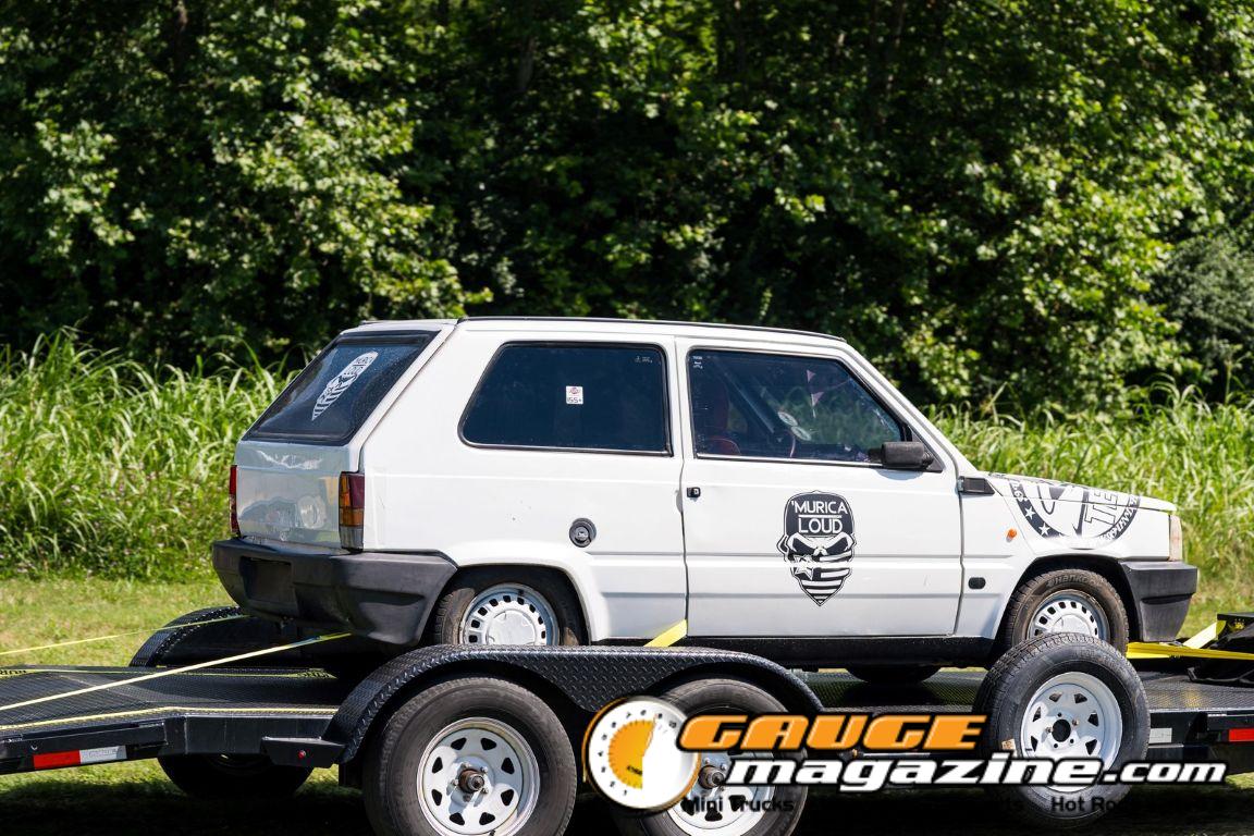 Car audio competitors demonstrate custom sound systems during Slamology 2026 Audio