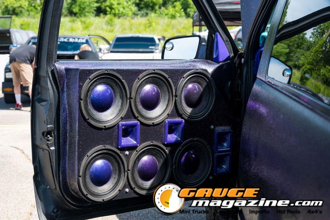 Car audio competitors demonstrate custom sound systems during Slamology 2026 Audio