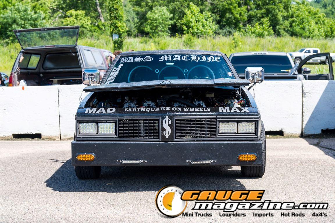 Car audio competitors demonstrate custom sound systems during Slamology 2026 Audio