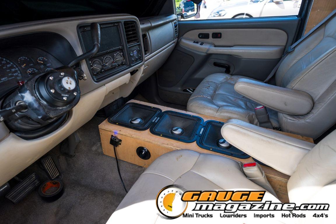 Car audio competitors demonstrate custom sound systems during Slamology 2026 Audio
