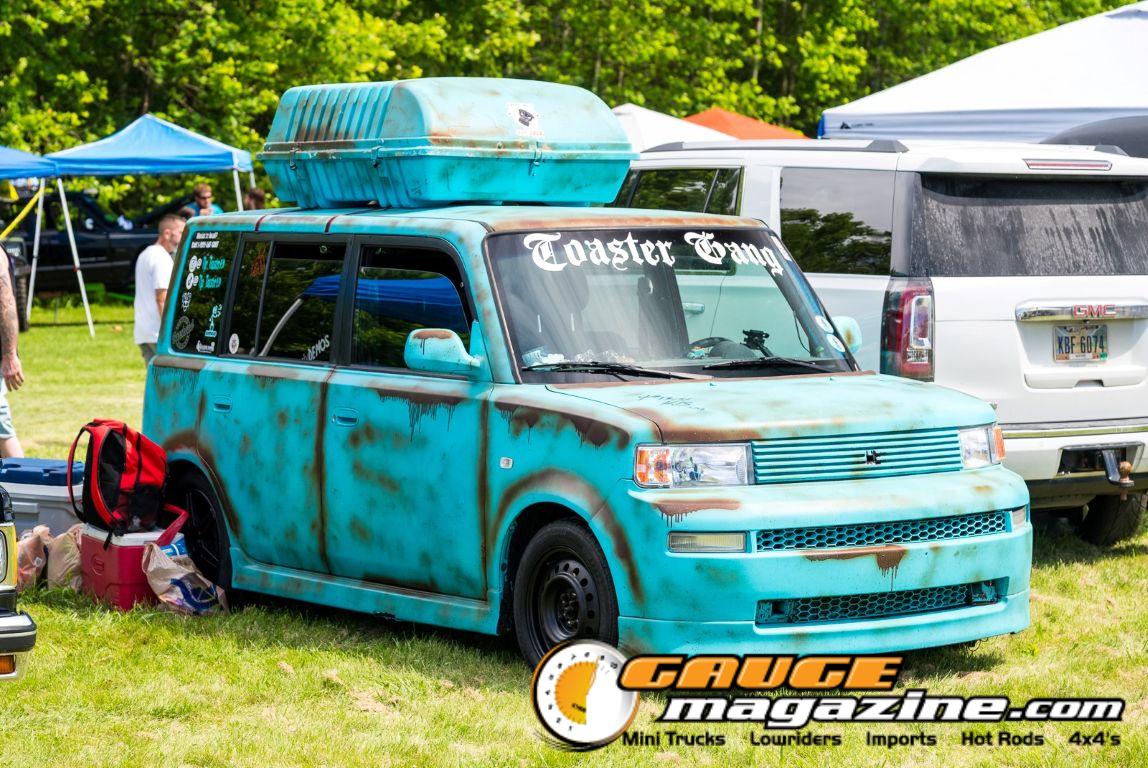 Car audio competitors demonstrate custom sound systems during Slamology 2026 Audio
