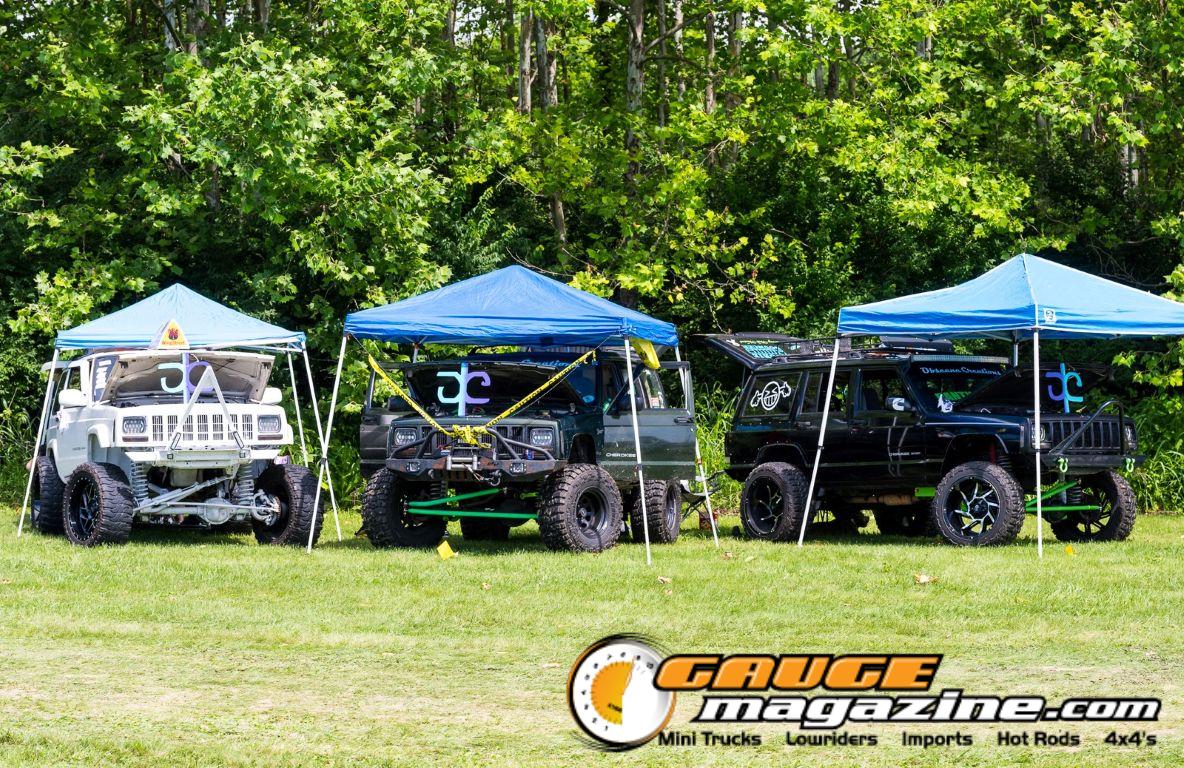 Car audio competitors demonstrate custom sound systems during Slamology 2026 Audio