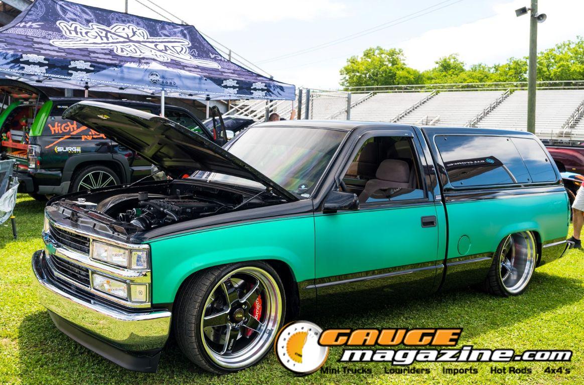 Car audio competitors demonstrate custom sound systems during Slamology 2026 Audio