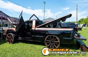 Car audio competitors demonstrate custom sound systems during Slamology 2026 Audio