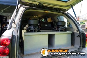 Car audio competitors demonstrate custom sound systems during Slamology 2026 Audio