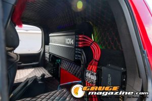 Car audio competitors demonstrate custom sound systems during Slamology 2026 Audio