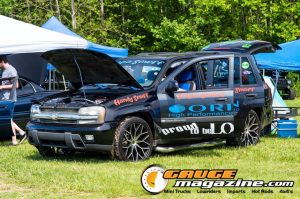 Car audio competitors demonstrate custom sound systems during Slamology 2026 Audio