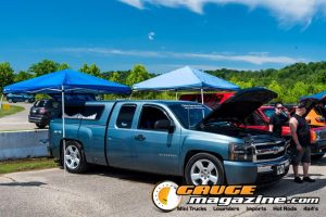 Car audio competitors demonstrate custom sound systems during Slamology 2026 Audio