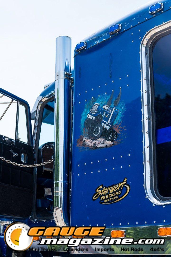 Custom semi trucks at the Slamology 2026 Big Rig Roundup