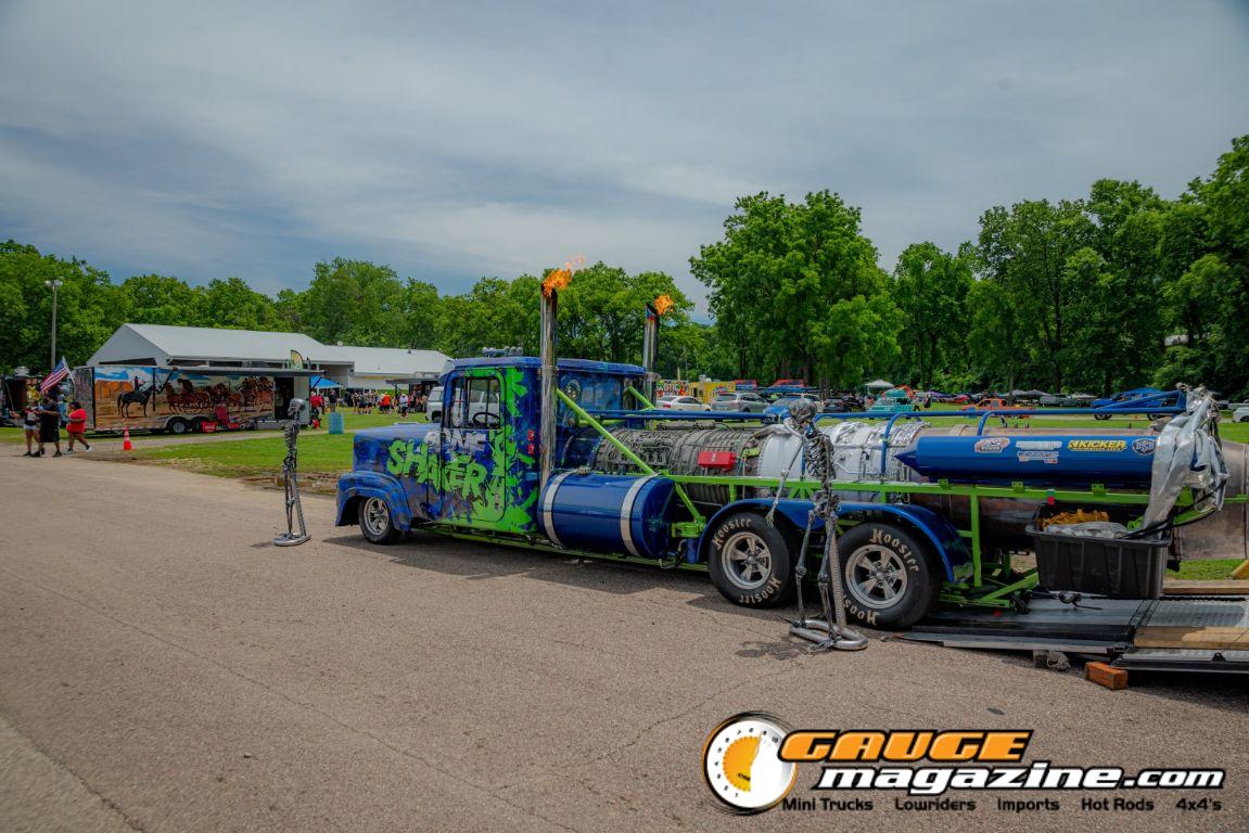 Custom semi trucks at the Slamology 2026 Big Rig Roundup