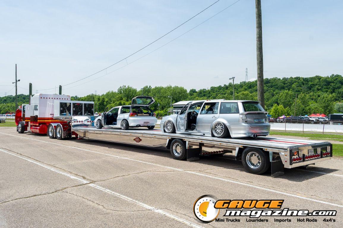 Custom semi trucks at the Slamology 2026 Big Rig Roundup