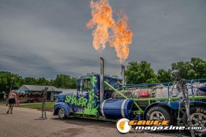 Custom semi trucks at the Slamology 2026 Big Rig Roundup