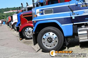 Custom semi trucks at the Slamology 2026 Big Rig Roundup