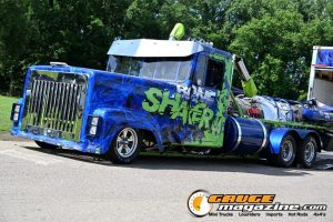 Custom semi trucks at the Slamology 2026 Big Rig Roundup