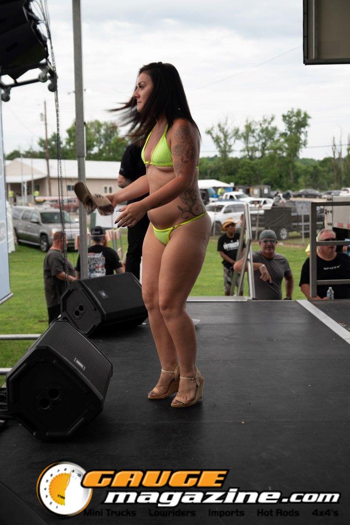Contestants on the Orion Car Audio Stage during the Slamology 2026 Bikini Contest