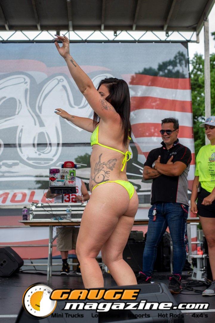 Contestants on the Orion Car Audio Stage during the Slamology 2026 Bikini Contest