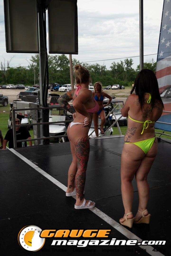 Contestants on the Orion Car Audio Stage during the Slamology 2026 Bikini Contest