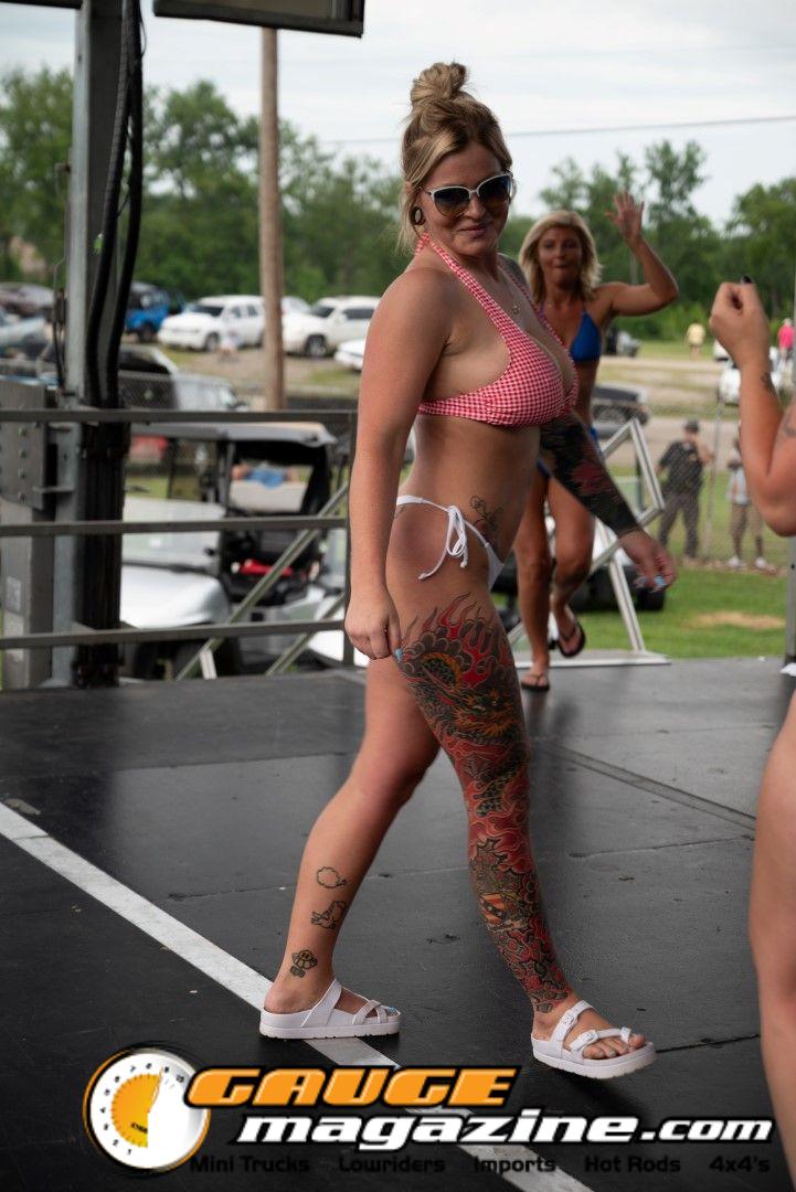 Contestants on the Orion Car Audio Stage during the Slamology 2026 Bikini Contest