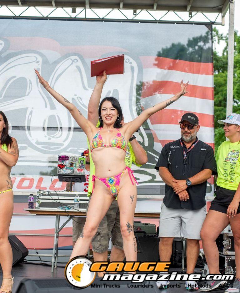 Contestants on the Orion Car Audio Stage during the Slamology 2026 Bikini Contest