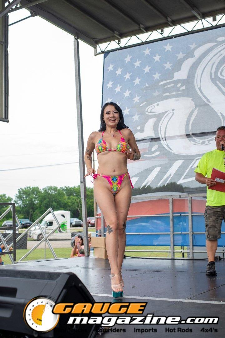 Contestants on the Orion Car Audio Stage during the Slamology 2026 Bikini Contest