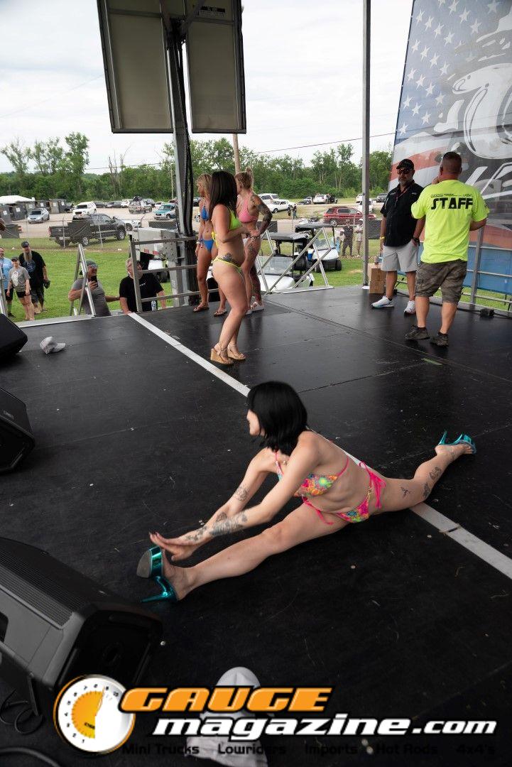 Contestants on the Orion Car Audio Stage during the Slamology 2026 Bikini Contest