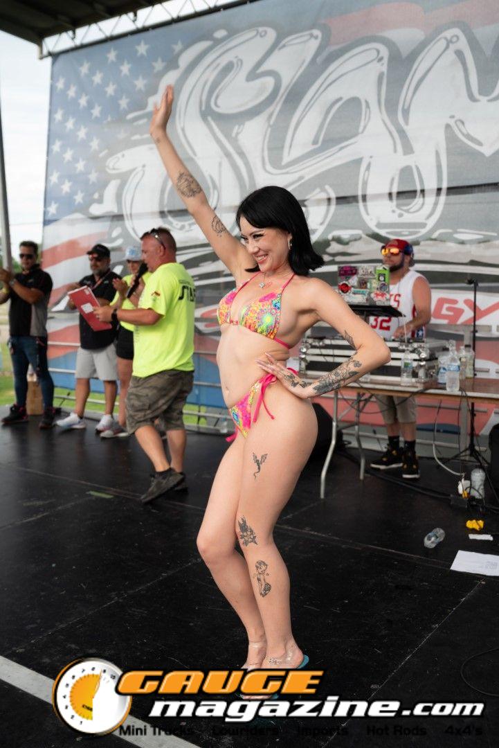 Contestants on the Orion Car Audio Stage during the Slamology 2026 Bikini Contest