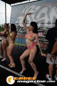 Contestants on the Orion Car Audio Stage during the Slamology 2026 Bikini Contest