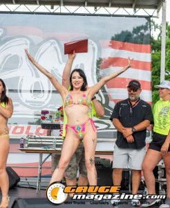 Contestants on the Orion Car Audio Stage during the Slamology 2026 Bikini Contest