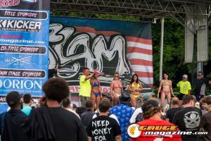 Contestants on the Orion Car Audio Stage during the Slamology 2026 Bikini Contest