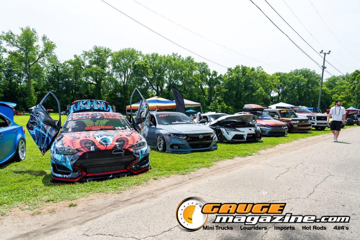 Custom cars on display during Slamology 2026 Cars