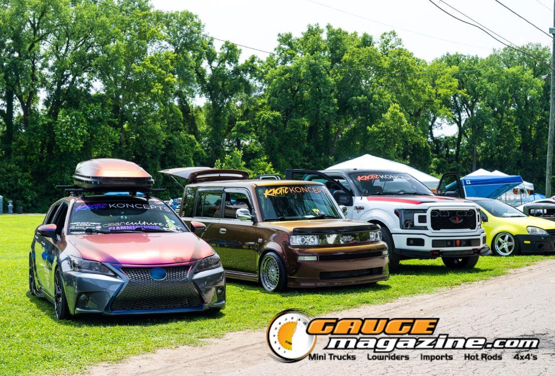 Custom cars on display during Slamology 2026 Cars