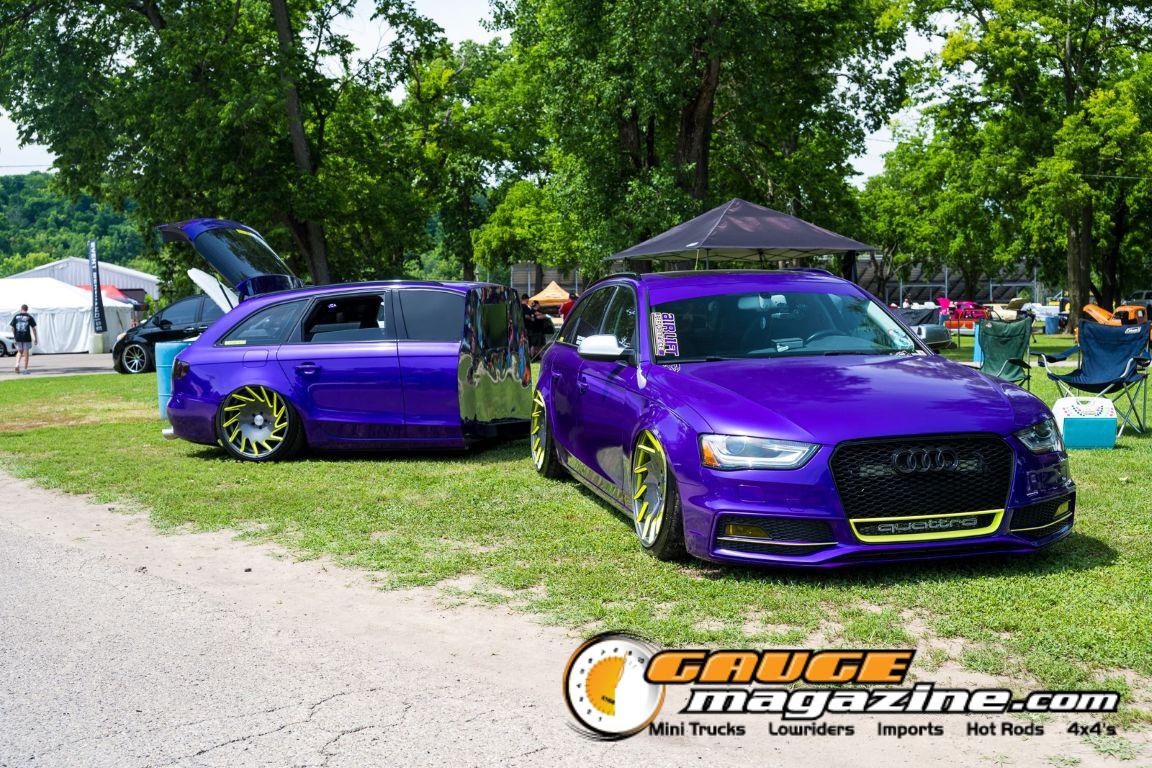 Custom cars on display during Slamology 2026 Cars